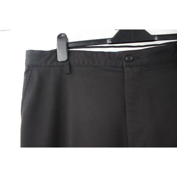 footjoy pants Men's 38 40x32 flat front black pants polyester blend golf stretch - Picture 2 of 9